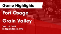 Fort Osage  vs Grain Valley  Game Highlights - Jan. 22, 2021