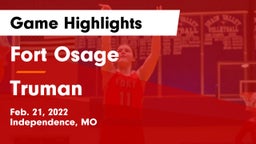 Fort Osage  vs Truman  Game Highlights - Feb. 21, 2022