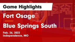 Fort Osage  vs Blue Springs South  Game Highlights - Feb. 26, 2022