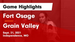 Fort Osage  vs Grain Valley Game Highlights - Sept. 21, 2021