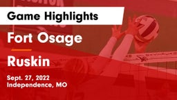 Fort Osage  vs Ruskin  Game Highlights - Sept. 27, 2022