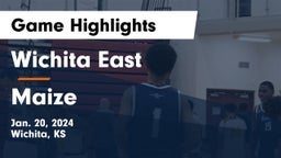 Wichita East  vs Maize  Game Highlights - Jan. 20, 2024