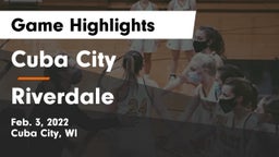 Cuba City  vs Riverdale  Game Highlights - Feb. 3, 2022