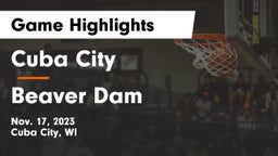 Cuba City  vs Beaver Dam  Game Highlights - Nov. 17, 2023