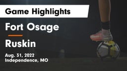 Fort Osage  vs Ruskin  Game Highlights - Aug. 31, 2022