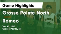 Grosse Pointe North  vs Romeo  Game Highlights - Jan 10, 2017