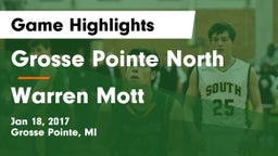 Grosse Pointe North  vs Warren Mott  Game Highlights - Jan 18, 2017