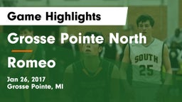 Grosse Pointe North  vs Romeo  Game Highlights - Jan 26, 2017
