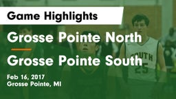 Grosse Pointe North  vs Grosse Pointe South Game Highlights - Feb 16, 2017