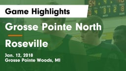 Grosse Pointe North  vs Roseville  Game Highlights - Jan. 12, 2018