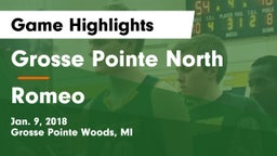 Grosse Pointe North  vs Romeo  Game Highlights - Jan. 9, 2018