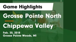 Grosse Pointe North  vs Chippewa Valley  Game Highlights - Feb. 20, 2018