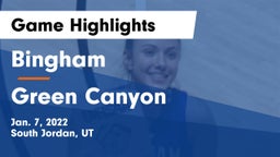 Bingham  vs Green Canyon  Game Highlights - Jan. 7, 2022