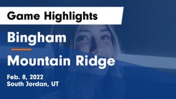 Bingham  vs Mountain Ridge  Game Highlights - Feb. 8, 2022