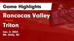 Rancocas Valley  vs Triton  Game Highlights - Jan. 2, 2024