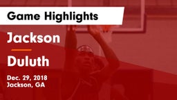 Jackson  vs Duluth  Game Highlights - Dec. 29, 2018
