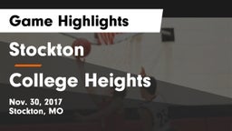 Stockton  vs College Heights  Game Highlights - Nov. 30, 2017