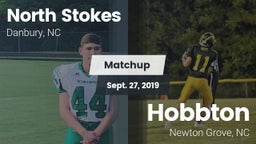Matchup: North Stokes High vs. Hobbton  2019