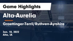 Alta-Aurelia  vs Graettinger-Terril/Ruthven-Ayrshire  Game Highlights - Jan. 18, 2022