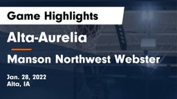 Alta-Aurelia  vs Manson Northwest Webster  Game Highlights - Jan. 28, 2022