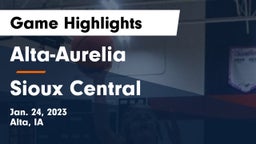 Alta-Aurelia  vs Sioux Central  Game Highlights - Jan. 24, 2023