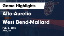 Alta-Aurelia  vs West Bend-Mallard  Game Highlights - Feb. 2, 2023