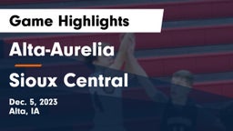 Alta-Aurelia  vs Sioux Central  Game Highlights - Dec. 5, 2023