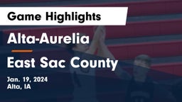 Alta-Aurelia  vs East Sac County  Game Highlights - Jan. 19, 2024