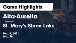 Alta-Aurelia  vs St. Mary's Storm Lake Game Highlights - Dec. 4, 2021