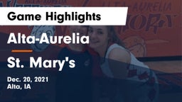 Alta-Aurelia  vs St. Mary's  Game Highlights - Dec. 20, 2021