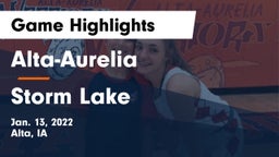 Alta-Aurelia  vs Storm Lake  Game Highlights - Jan. 13, 2022