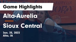 Alta-Aurelia  vs Sioux Central  Game Highlights - Jan. 25, 2022