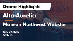 Alta-Aurelia  vs Manson Northwest Webster  Game Highlights - Jan. 28, 2022