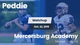 Matchup: Peddie  vs. Mercersburg Academy  2016