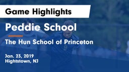 Peddie School vs The Hun School of Princeton Game Highlights - Jan. 23, 2019