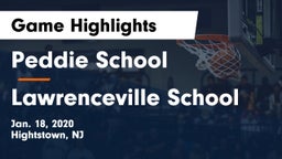 Peddie School vs Lawrenceville School Game Highlights - Jan. 18, 2020