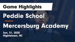 Peddie School vs Mercersburg Academy Game Highlights - Jan. 31, 2020