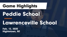 Peddie School vs Lawrenceville School Game Highlights - Feb. 12, 2020