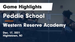 Peddie School vs Western Reserve Academy Game Highlights - Dec. 17, 2021