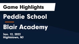 Peddie School vs Blair Academy Game Highlights - Jan. 12, 2022