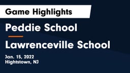 Peddie School vs Lawrenceville School Game Highlights - Jan. 15, 2022