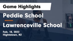 Peddie School vs Lawrenceville School Game Highlights - Feb. 18, 2022