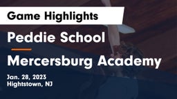 Peddie School vs Mercersburg Academy Game Highlights - Jan. 28, 2023
