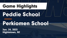 Peddie School vs Perkiomen School Game Highlights - Jan. 24, 2023