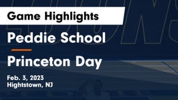 Peddie School vs Princeton Day  Game Highlights - Feb. 3, 2023