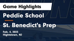 Peddie School vs St. Benedict's Prep Game Highlights - Feb. 4, 2023