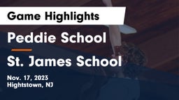 Peddie School vs St. James School Game Highlights - Nov. 17, 2023