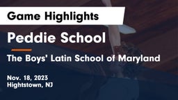 Peddie School vs The Boys' Latin School of Maryland Game Highlights - Nov. 18, 2023