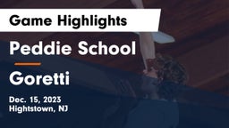 Peddie School vs Goretti  Game Highlights - Dec. 15, 2023