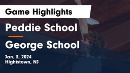 Peddie School vs George School Game Highlights - Jan. 3, 2024